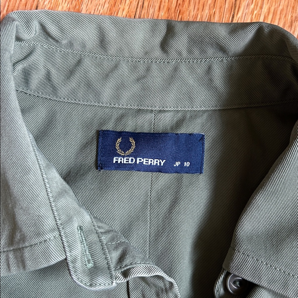 Fred Perry Sage Green Collared Shirt
